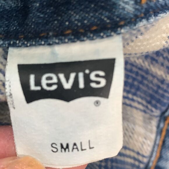 Vintage 90’s Levi’s Medium Wash Trucker Style Lined Denim Jacket Mens Size Small - Picture 4 of 17